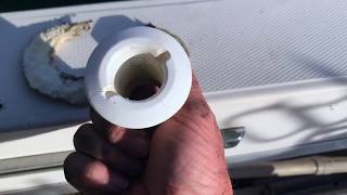 FishinWithFatt We almost sank the GRADY! How to replace Thru Hull Fitting