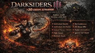 Darksiders 3 Trainer (+20 Cheats) – God Mode, Infinite Souls, Super High Jumps & More! 🔥