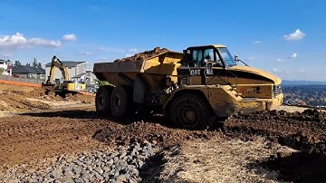 CAT 740 DUMP TRUCK, at work.