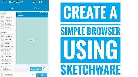 How to create a simple browser using sketchware Sketchware tutorial
