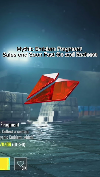 Redeem Your Mythic Emblem Fragment🥵#pubg #pubgmobile