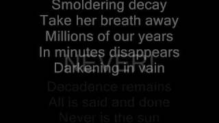 Video thumbnail of "Metallica - Blackened - Lyrics"