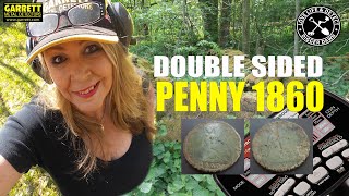 WOW a RARE DOUBLE SIDED Tails Penny from 1860 I A field is NEVER done I Garrett AT Max