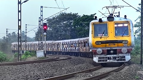 Fast Accelerating Aerodynamic Face Colourful EMU Train Speeding in Huge Curve | Eastern Railways