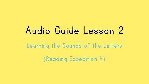 Expeditions to Excellence: Audio Guide Lesson 2