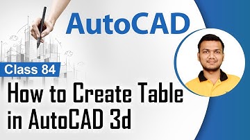 How to Create Table in AutoCAD 3d - Solid Modelling in AutoCAD - AutoCAD