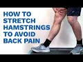 How to stretch tight hamstrings to avoid low back pain. STARTING NOW!