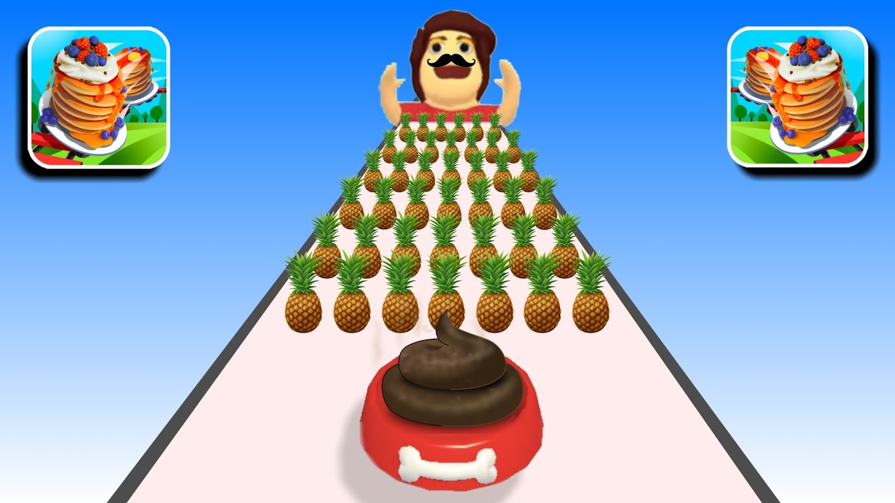 Pancake Run All Levels Gameplay || Pancake Run Poop || Satisfying Games Level 18-38