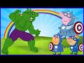 PEPPA PIG VS HULK VS CAPTAIN AMERICA VS IRON MAN VS ANGRY BIRDS NEW DISGUISE