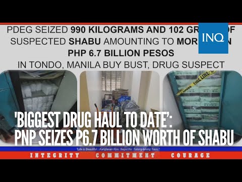 PNP seizes P6.7 billion worth of shabu; Abalos says it’s ‘biggest drug haul to date’