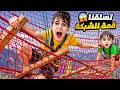 خلودة وكموتة تسلقوا قمة الشبكة علقوا فيها وكانت بتوجع كتير