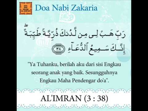 Doa Permohonan Anak Nabi Zakaria