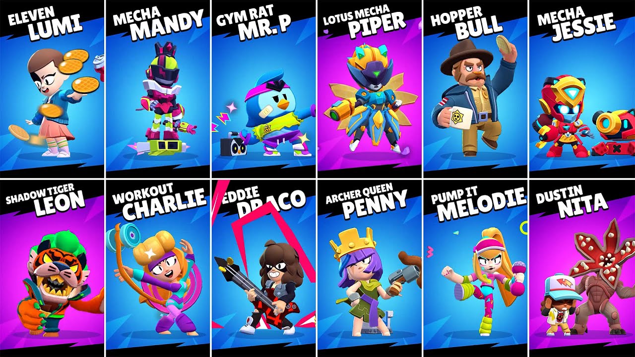 GIGI \u0026 ALL NEW SKINS WINNING ANIMATION #strangerthings