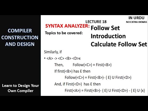 L18| Follow Set| Context Free Grammar| Calculate Follow Set| Syntax ...