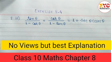 Class 10 Ex - 8.4 Q5(iii) | ch 8 maths class 10 | Trigonometry Class 10 Ex 8.4 | Chapter 8 Ex 8.4 q5
