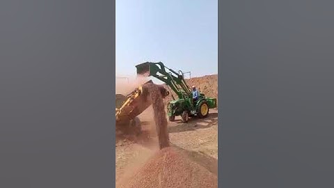 Loading unloading clay bucket loader #youtubeshorts #agriculture #loader #jhondeer #fabrication