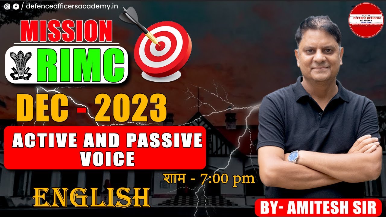ACTIVE AND PASSIVE VOICE - ENGLISH - BY - AMITESH SIR | MISSION RIMC ...