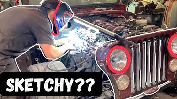How To Remove Broken Bolt / Stud with a WELDER! Junkyard 799 Heads[ LS Powered Jeep Rod ] PART 19