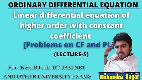 B.sc Part-2 || problem on C.F and P.I || by Mahendra Sagar || #Siom_B.sc_Math || patna math coaching