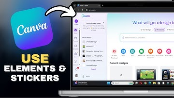 How to Use Elements and Stickers in Canva Designs in SECONDS!