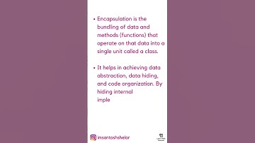 Encapsulation in OOP- #interviewquestions #youtubeshorts  #shorts  #ytshorts #LearnWithSantosh