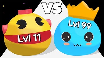 SLIME RUN EVOLUTION /vs SLIME RUNNER ∞ ASMR Gameplay Android iOS • Slime Run Race Satisfying Mobile