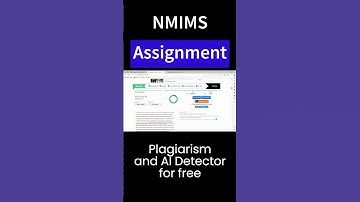 NMIMS Assignment self guidance for Plagiarism & AI Checker | How to do assignments by self #nmims