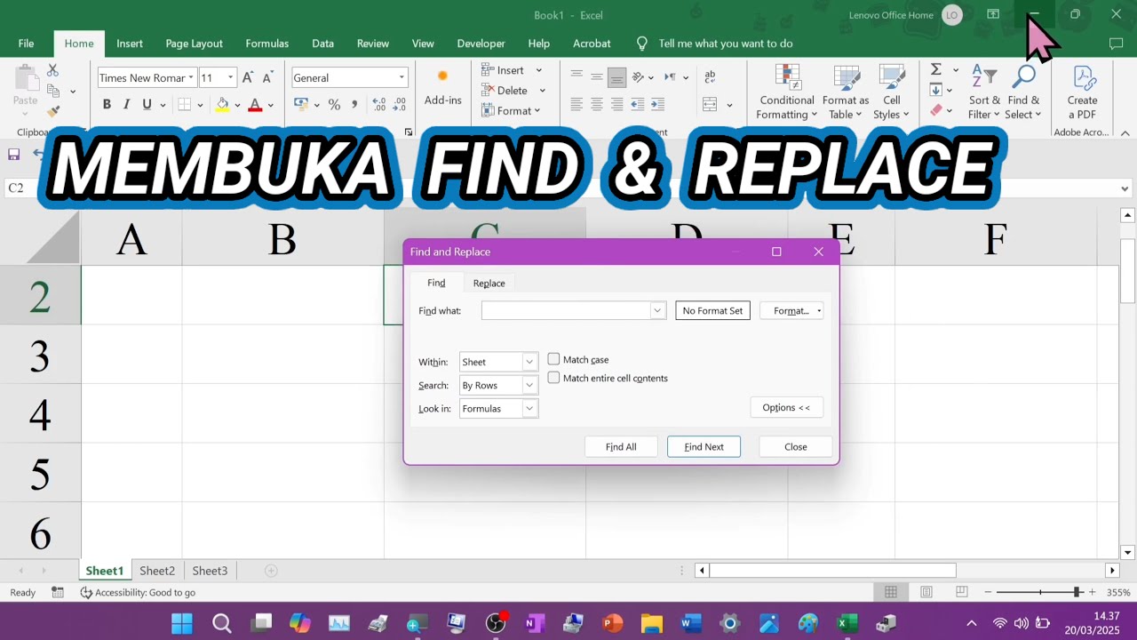 Tutorial Membuka Find And Replace di Excel - Saya Jelaskan 2 Cara - YouTube