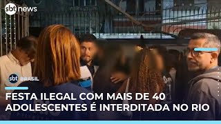 Video mais-de-40-adolescentes-sao-levados-a-delegacia-em-festa-com-bebidas-liberadas-no-rj-sbt-brasil