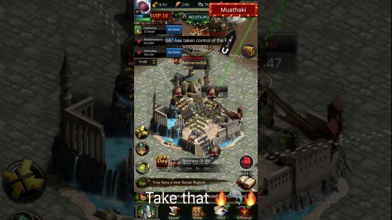 Clash of Kings - Kingdom Conquest 987 Vs. 1042 - Remove the Score Cards