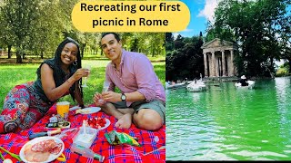 Recreating our first picnic in the most beautiful park in Rome