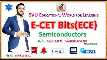 ECET bits on Electronic devices and circuits|| ECET Model bits for ECE branch||Semiconductors-3||