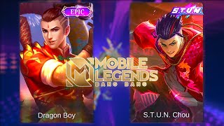 Chou S.T.U.N. VS Dragon Boy Skin Comparison | Mobile Legends Bang Bang