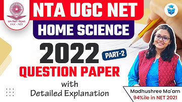 NTA NET 2023 | UGC NET Paper 2 Home Science | 2022 Question Paper with Solutions | JRFAdda
