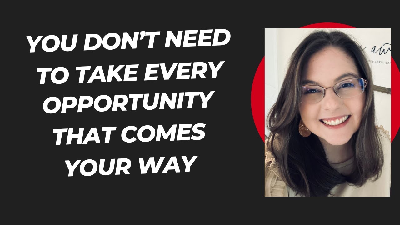 You don t need to take every offer that comes your way this season ...
