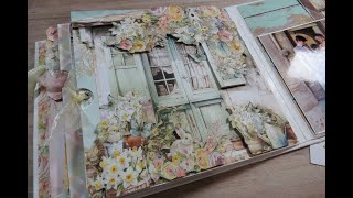 Adding Paper, Photos & Embellishing Mini Album,  Mintay's Spring is Here  Part 2