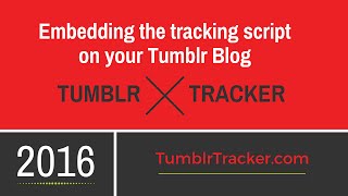 How to Embed a tumblr tracker script on your Tumblr Blog