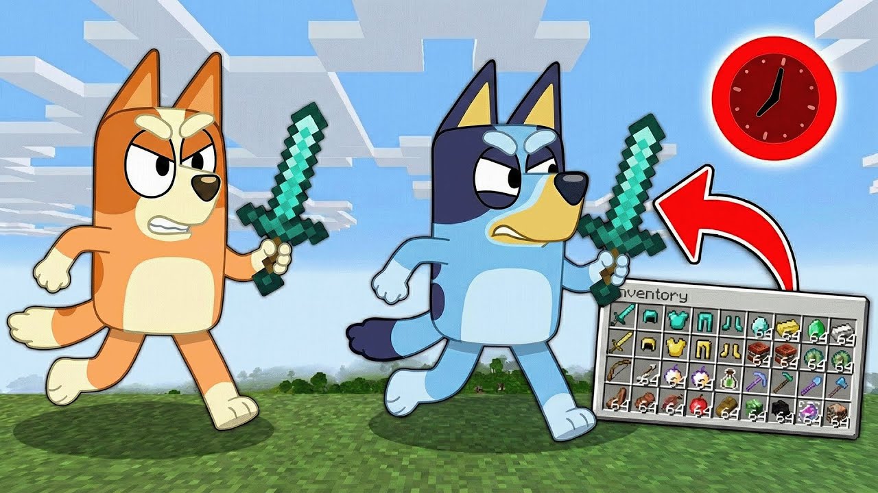 Speedrunner Bluey VS Hunter Bingo in Minecraft