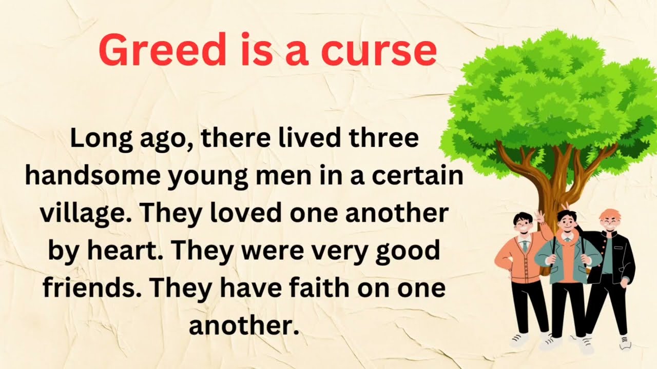 Greed  is a curse| Learn English through story|  