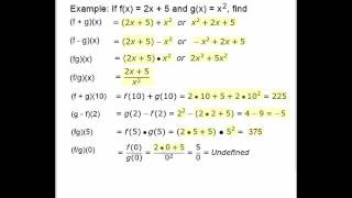 Function Operations