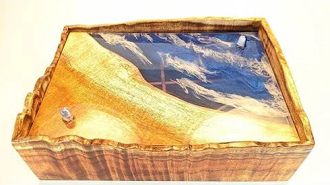 Simply Wood Studios - Live Edge Curly Koa and Resin Box