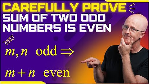 A Careful Proof that the Sum of Two Odd Numbers is Even