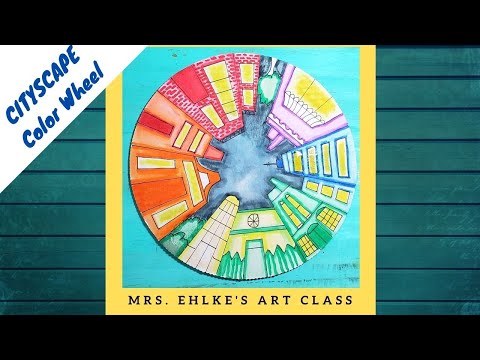 Cityscape - 1 Point Perspective Color Wheel