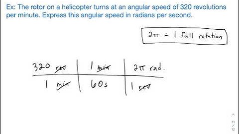How To Convert rpm to Radians per Second