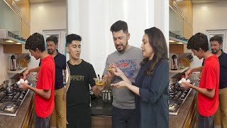 Madhuri Dixits Son Arin Nene Is Cooking Oats Masala For First Time For His Mom And Dr. Nene