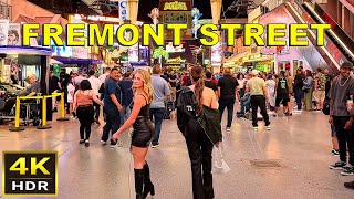 [4K] Fremont Street Las Vegas Walking Tour | May 2024