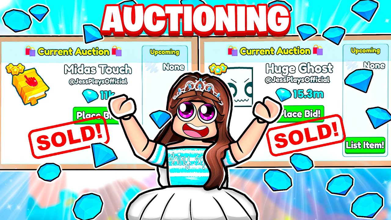 Auctioning Cheap To Expensive Pet Sim Items And PETS! #petsim99