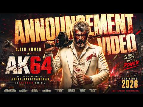 AK 64 - ANNOUNCEMENT VIDEO Released | Ajith Kumar | Mohanlal | Sreeleela Adhik Ravichandran Anirudh