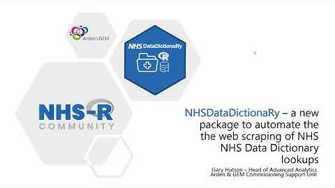 NHSDataDictionaRy: a new package for keeping NHS lookups up to date and easily accessible