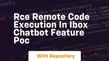 Rce remote code execution in ibox chatbot feature poc